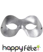 Masque loup contour des yeux argenté, image 1