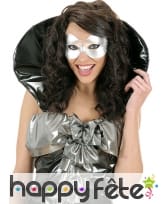 Masque loup contour des yeux argenté