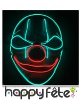 Masque LED de clown psychopathe pour adulte, image 1
