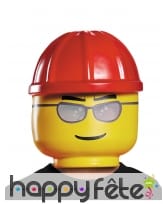 Masque Légo d'ouvrier pour enfant