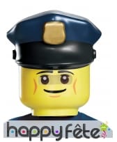 Masque Légo de policier pour enfant