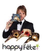 Masque loup docteur peste décoré