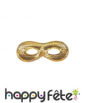 Masque loup domino brillant uni, image 3