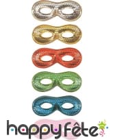 Masque loup domino brillant uni