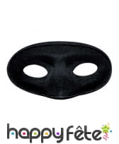 Masque loup noir uni et arrondi