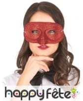 Masque Loup uni à paillettes, image 1