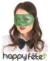 Masque Loup uni à paillettes, image 2