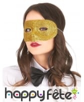 Masque Loup uni à paillettes, image 3