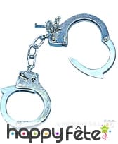 Menottes métallisées avec clef