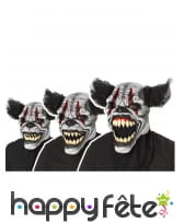 Masque noir de clown terrifiant, image 1