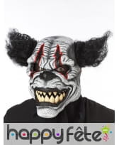 Masque noir de clown terrifiant