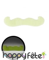 Moustache phosphorescente adhésive