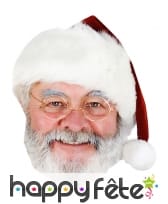 Masque plat de père Noël en carton