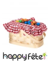 Mini panier de pique-nique tressé, image 2