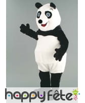 Mascotte panda noir et blanc