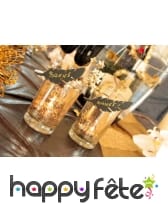 Marque-place pince dorée découpe plume noire, image 1