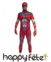 Morphsuit Power Rangers rouge adulte