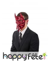 Masque rouge et noir de Satan pour adulte