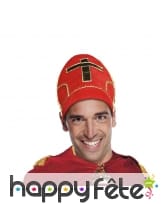 Mitre rouge et dorée