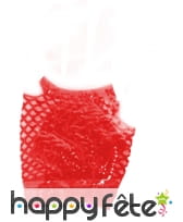 Mitaine résille rouge