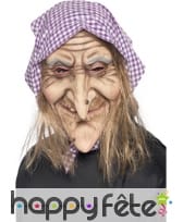 Masque sorcière avec cheveux