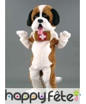 Mascotte saint bernard avec tonneau