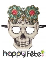 Masque squelette Dia de los muertos en tissu, image 1