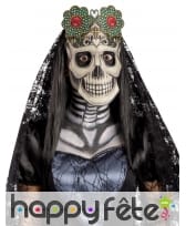 Masque squelette Dia de los muertos en tissu