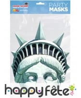 Masque statue de la liberté en carton plat, image 1