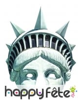 Masque statue de la liberté en carton plat