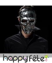 Masque skull tête de mort effet métal
