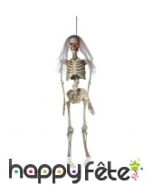 Mariée squelette yeux lumineux à suspendre