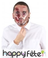 Masque transparent avec blessures en sang