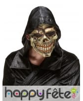 Masque tête de mort facial avec capuche