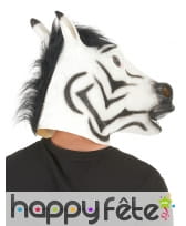 Masque tête de zèbre intégral en latex, image 1