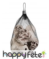 Mini têtes de zombies de 8cm, image 1