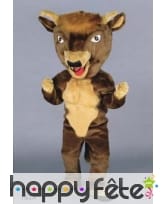 Mascotte taureau marron
