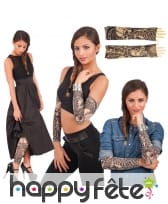 Manches tatouages squelettes noirs