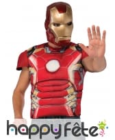 Masque T-shirt musclé de Iron man pour homme, luxe