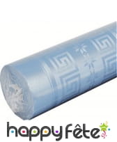 Nappe bleu ciel damassée 1.20m x 6 m