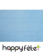 Nappe bleu ciel pastel damassée 1.20m x 6m