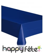 Nappe bleu marine unie en plastique 137x274cm