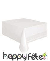 Nappe blanche unie doublée 137x 274cm