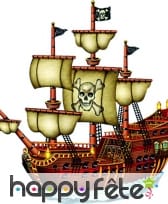 Navire de pirate en carton