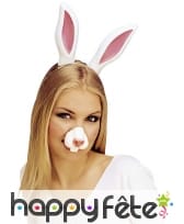 Nez lapin blanc pour adulte, image 1