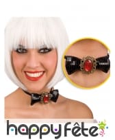 Noeud papillon bijou rouge femme 11x4cm