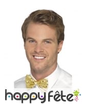 Noeud papillon doré à sequin