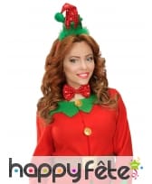 Noeud papillon et chapeau pointu pailleté de Noël