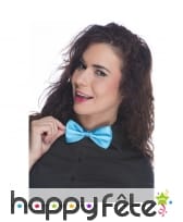 Noeud papillon fluo satiné, image 1