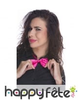 Noeud papillon fluo satiné, image 2